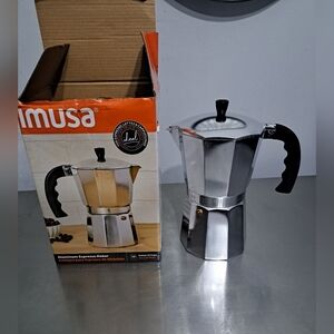 New Imusa Silver Stovetop Coffee Maker